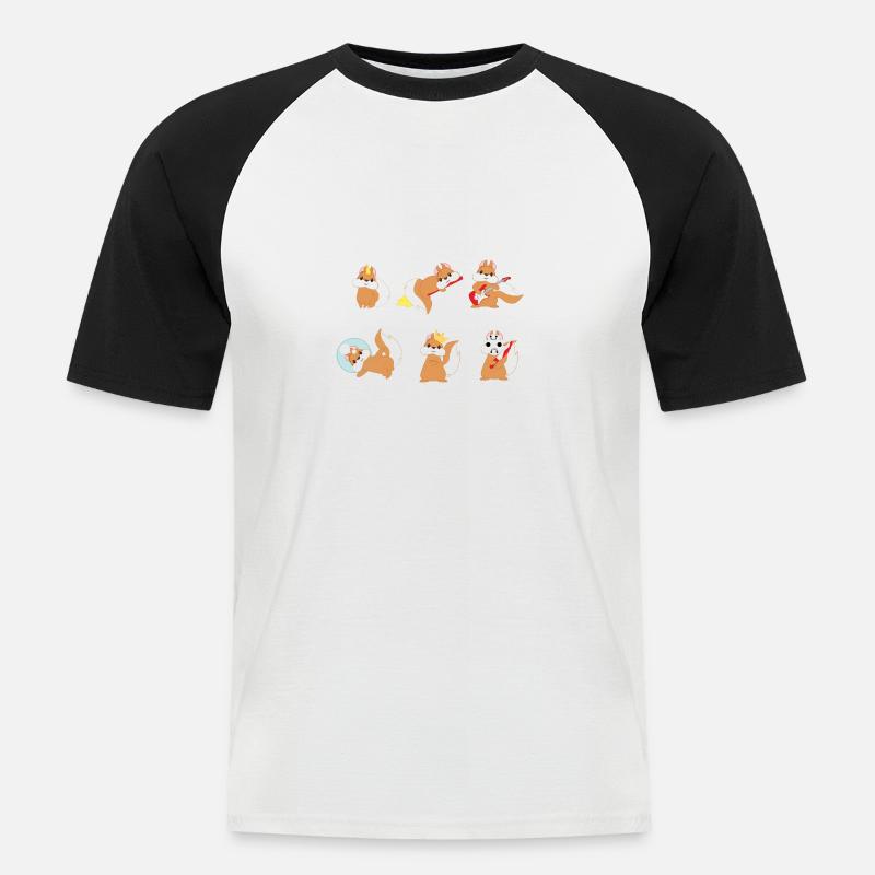 Squirrel - Be different - squirrel - Men's Baseball T-Shirt - white/black