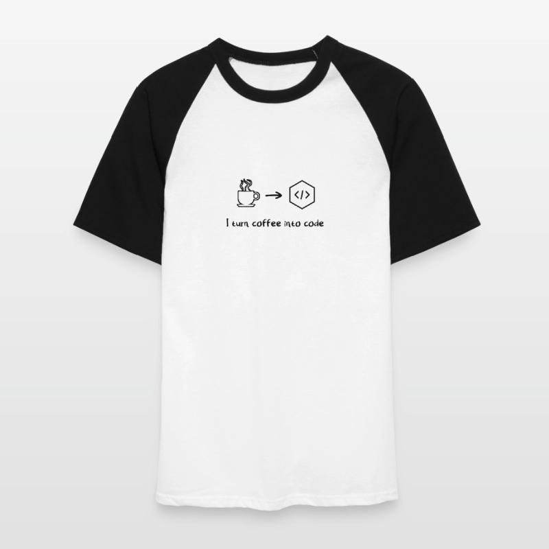 Coffee software developer engineer programmer Men's Baseball T-Shirt