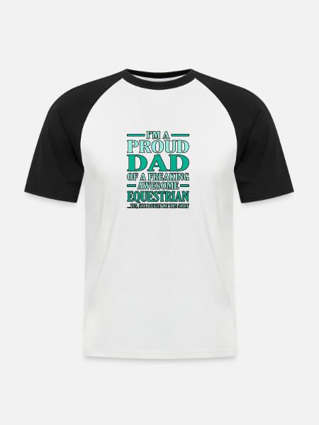 Reiter-lustiges Reiten-mädchen-geschenk - Männer Baseball-T-Shirt - Weiß/Schwarz