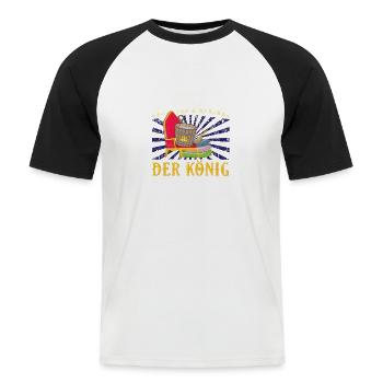 Königliches Schwitzen Sauna Lustig - Männer Baseball-T-Shirt - Weiß/Schwarz - Vorne - Nik (191cm)