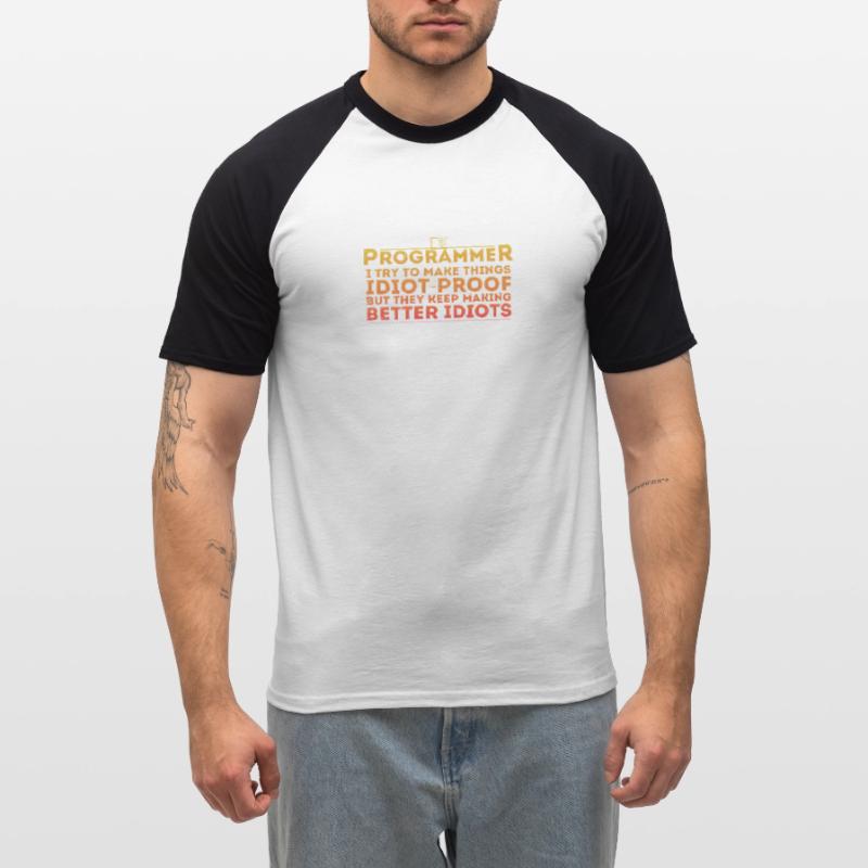 Funny Programmer Humor Computer Coder Programming Men's Baseball T-Shirt