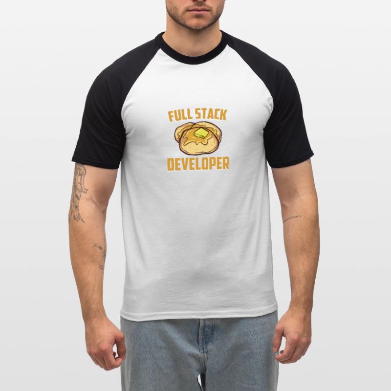 Full Stack Developer - Logiciel informatique T-shirt baseball manches courtes Homme