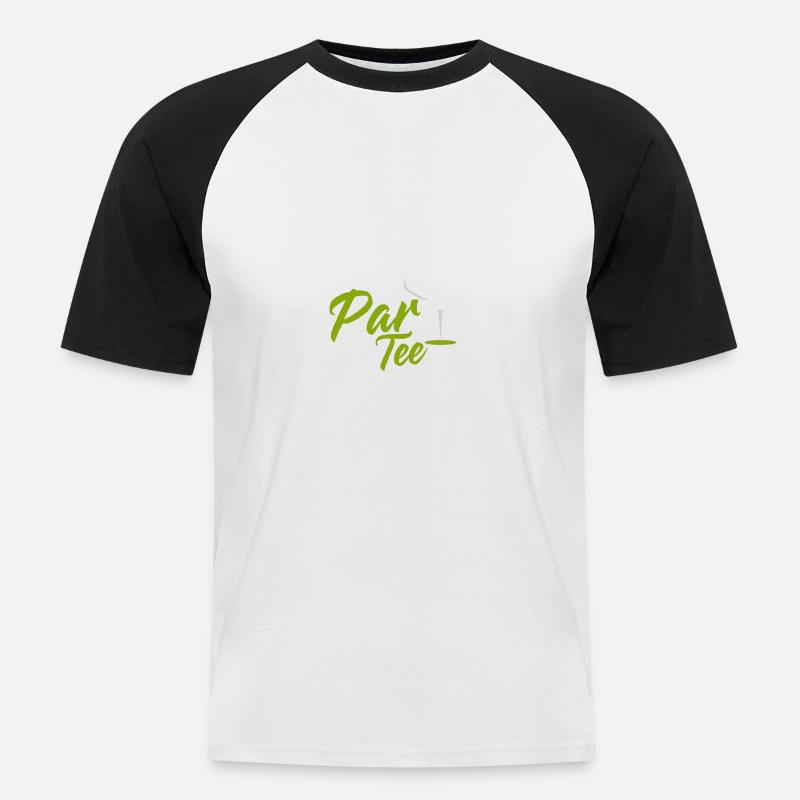 Let's Par Tee Golf Golfing - Männer Baseball-T-Shirt - Weiß/Schwarz