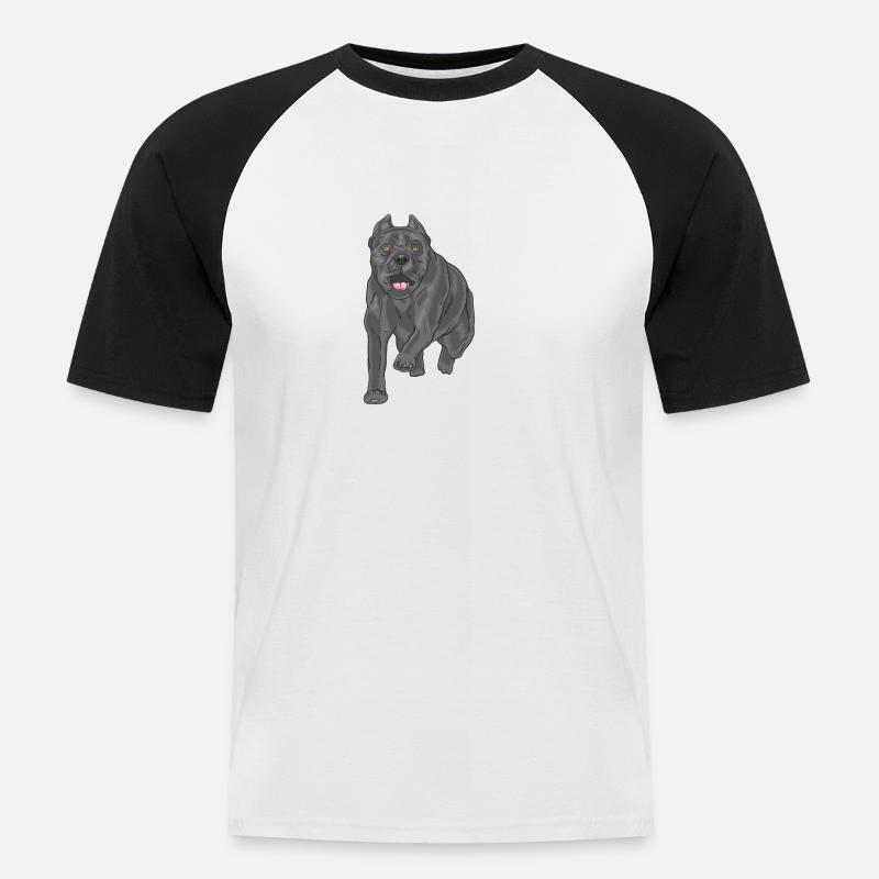 Cane Corso - Männer Baseball-T-Shirt - Weiß/Schwarz