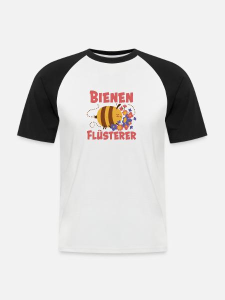 Bienen Flüsterer - Männer Baseball-T-Shirt - Weiß/Schwarz