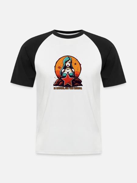 Natürliche Mutter Natur - Männer Baseball-T-Shirt - Weiß/Schwarz