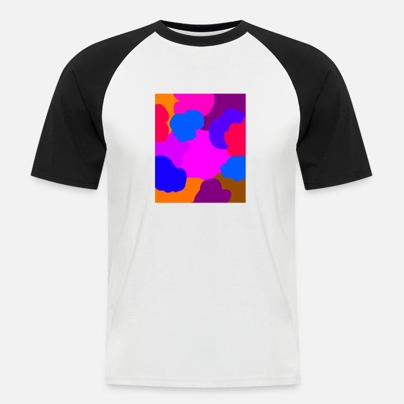 Clouds - Men's Baseball T-Shirt - white/black