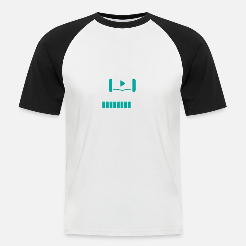 Silence Please: Audiobook Loading... - Men's Baseball T-Shirt - white/black