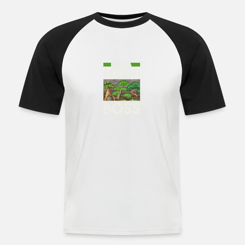 Ich Bin Ein Bonsai-Chef - Männer Baseball-T-Shirt - Weiß/Schwarz