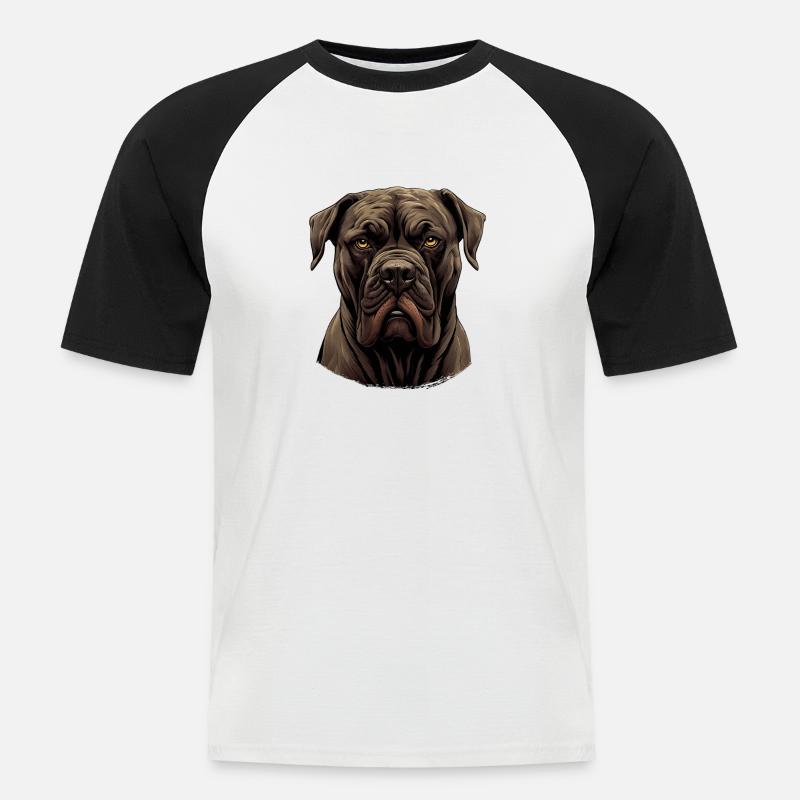 Cane Corso - Männer Baseball-T-Shirt - Weiß/Schwarz