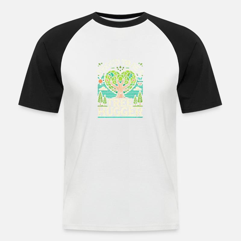 Stolz, ein Baumumarmer zu sein - Männer Baseball-T-Shirt - Weiß/Schwarz