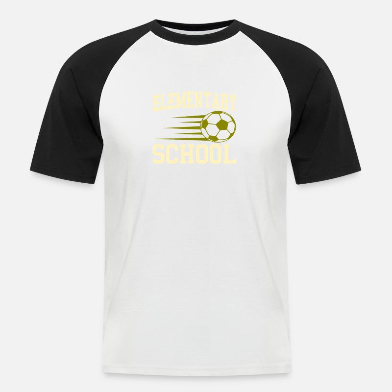 Funny Elementary Completed Soccer Vibe - Männer Baseball-T-Shirt - Weiß/Schwarz