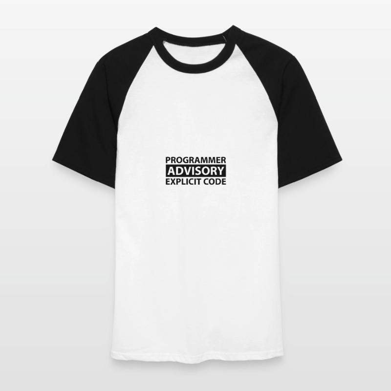 Programmer Advisory Explicit Code Men's Baseball T-Shirt