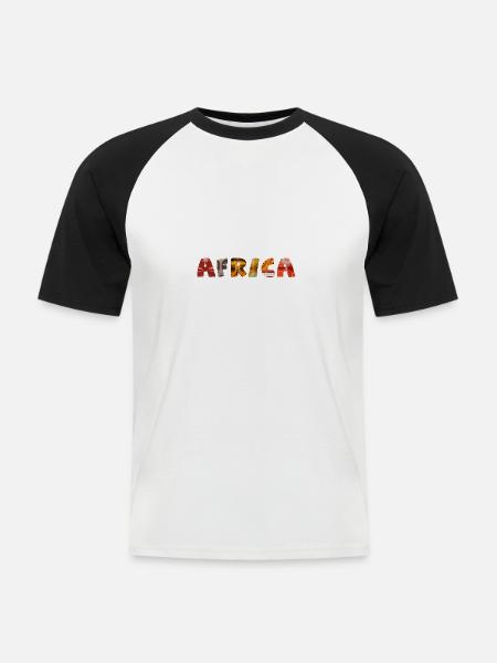 Die Afrikanische vielfalt! - Männer Baseball-T-Shirt - Weiß/Schwarz