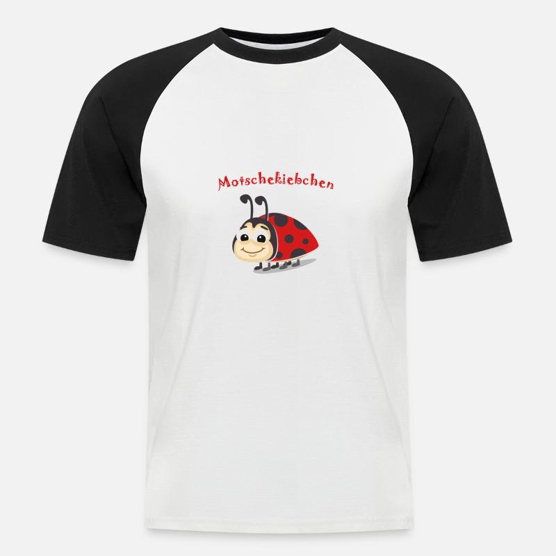 Modschegiebchen Motschekiebchen Geschenk 1200 - Männer Baseball-T-Shirt - Weiß/Schwarz