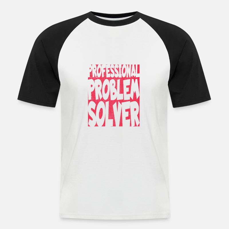 Geek Computer Nerd - Männer Baseball-T-Shirt - Weiß/Schwarz