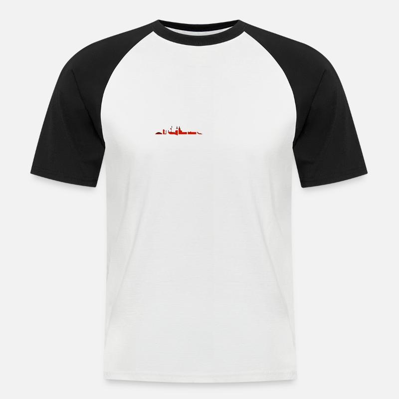 Köln Eigelstein Veedel - Männer Baseball-T-Shirt - Weiß/Schwarz