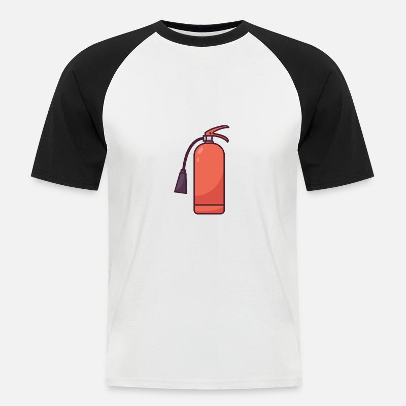 Instrument zur Brandbekämpfung - Männer Baseball-T-Shirt - Weiß/Schwarz