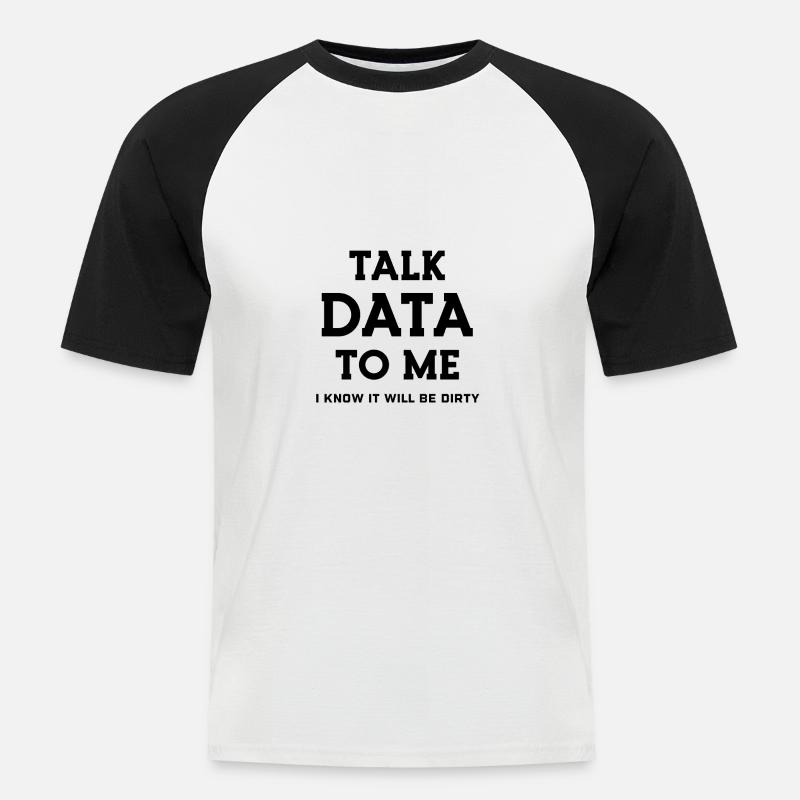 Data Science Statistics Data Scientist - Men's Baseball T-Shirt - white/black