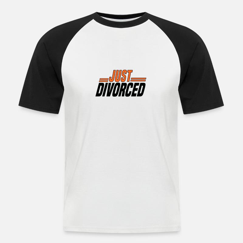 Scheidung Trennung Ehe Ex Scheidungsparty - Männer Baseball-T-Shirt - Weiß/Schwarz