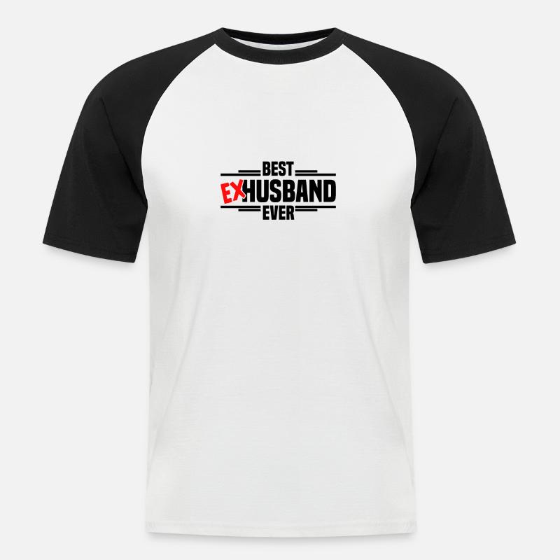 Scheidung Trennung Ehe Ex Scheidungsparty - Männer Baseball-T-Shirt - Weiß/Schwarz