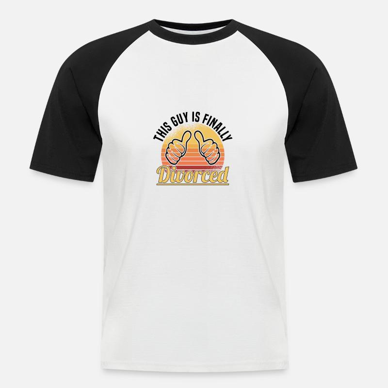 Scheidung Trennung Ehe Ex Scheidungsparty - Männer Baseball-T-Shirt - Weiß/Schwarz