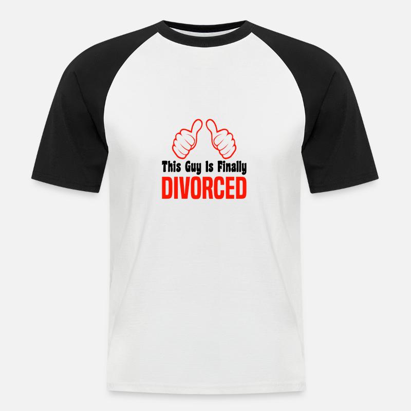 Scheidung Trennung Ehe Ex Scheidungsparty - Männer Baseball-T-Shirt - Weiß/Schwarz
