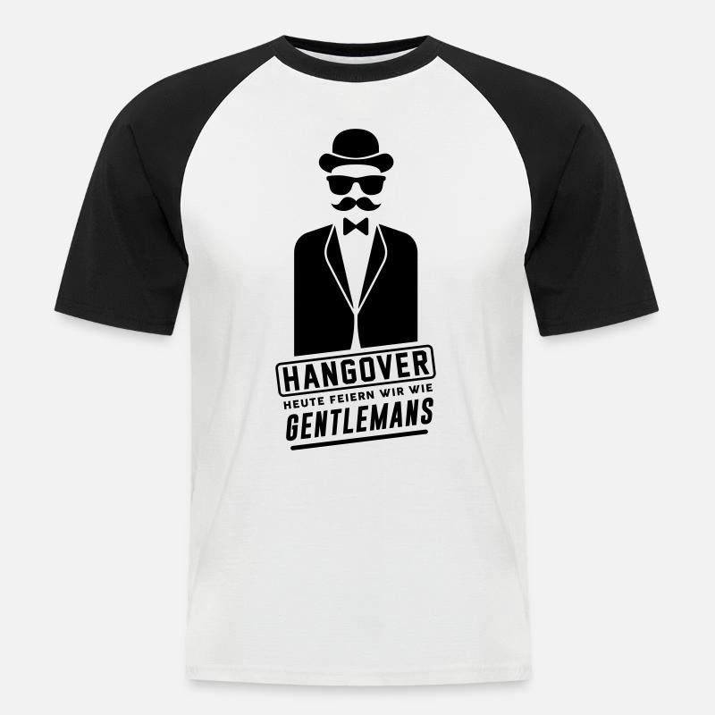 Hangover Junggesellenabschied - Männer Baseball-T-Shirt - Weiß/Schwarz