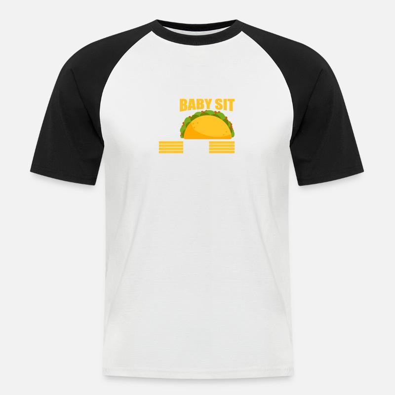 Babysitter Geschenk Babysitting Bester Babysitter - Männer Baseball-T-Shirt - Weiß/Schwarz