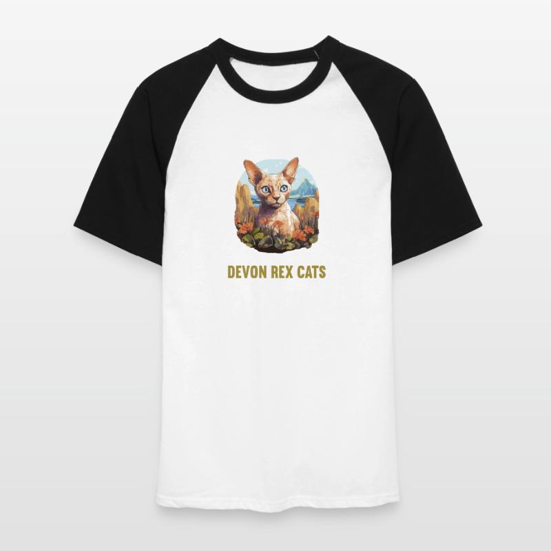 Devon Rex Kitten Devon Rex Cat Men's Baseball T-Shirt