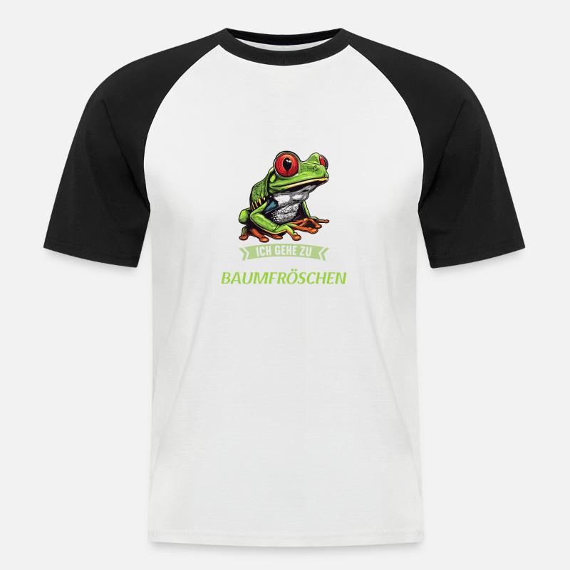 Tree Frog Baumfrösche Baumfrosch - Men's Baseball T-Shirt - white/black