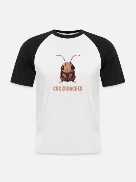 Cockroach Kakerlaken Kakerlake - Männer Baseball-T-Shirt - Weiß/Schwarz