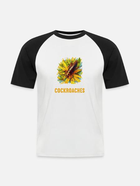 Cockroach Kakerlaken Kakerlake - Männer Baseball-T-Shirt - Weiß/Schwarz