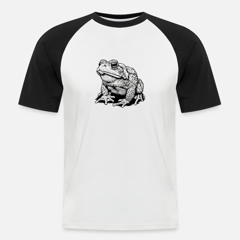 Toad Kröten Kröte - Männer Baseball-T-Shirt - Weiß/Schwarz