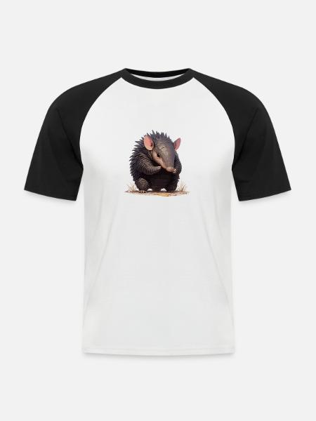Armadillo Gürteltiere Gürteltier - Männer Baseball-T-Shirt - Weiß/Schwarz