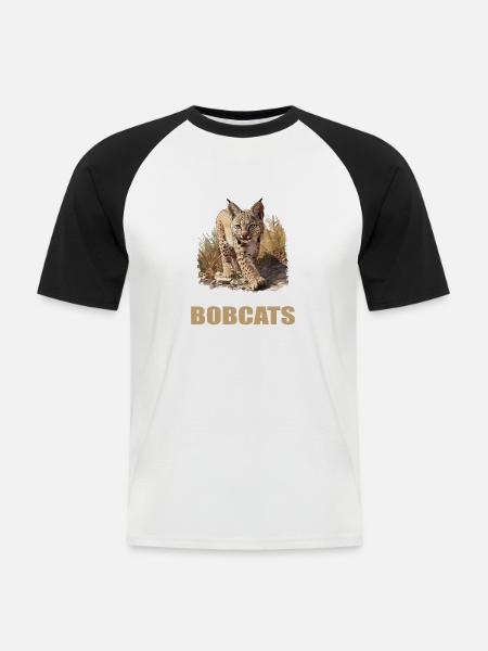 Bobcats Rotluchse Rotluchs Luchs - Männer Baseball-T-Shirt - Weiß/Schwarz