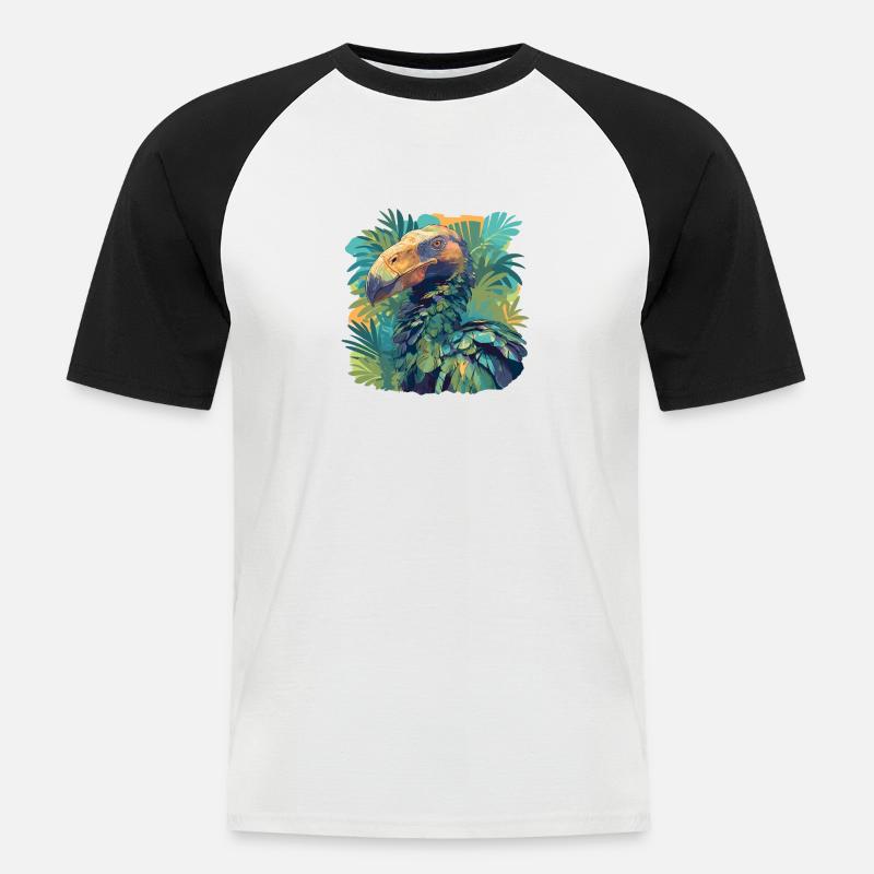 Dodos Dodo - Männer Baseball-T-Shirt - Weiß/Schwarz