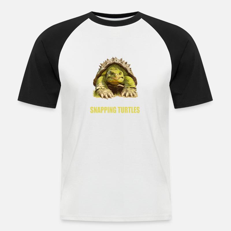 Snapping Turtles Snapping Turtle - Men's Baseball T-Shirt - white/black