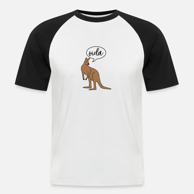 Oida Austria dialect dialect - Men's Baseball T-Shirt - white/black