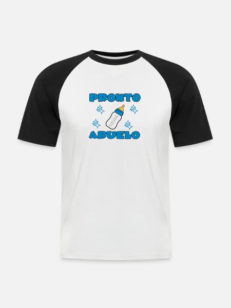 Pronto abuelo - Men's Baseball T-Shirt - white/black