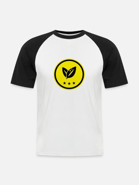 Leaf Ecology - Men's Baseball T-Shirt - white/black