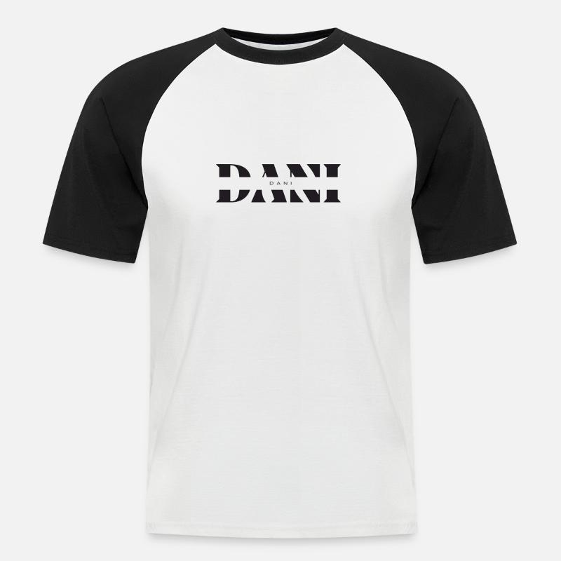 Dani Mode - Männer Baseball-T-Shirt - Weiß/Schwarz
