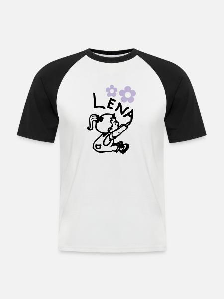 naam lena © - Men's Baseball T-Shirt - white/black