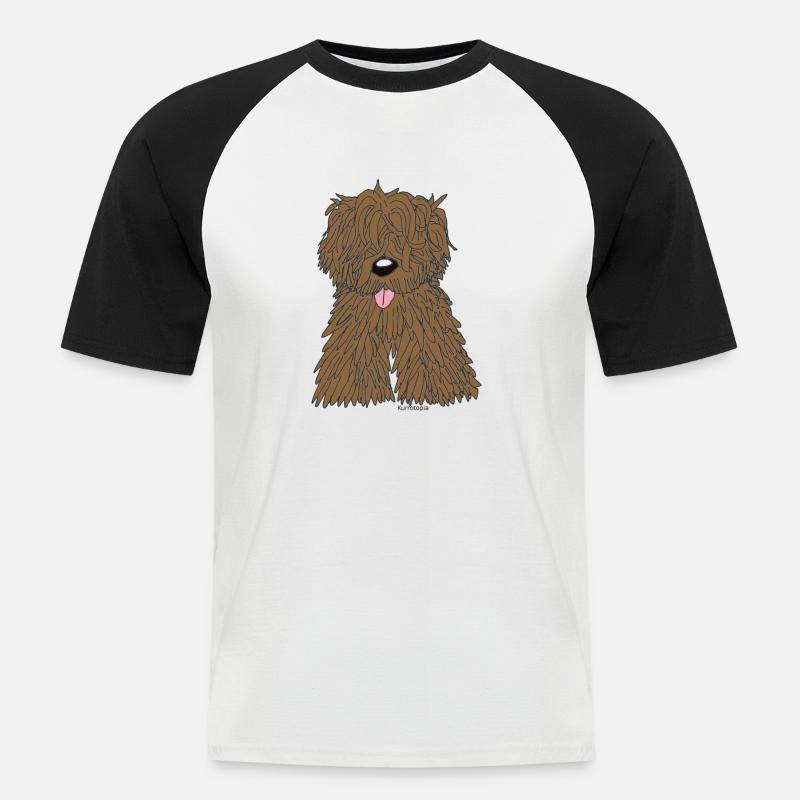 pdae original choco - Männer Baseball-T-Shirt - Weiß/Schwarz