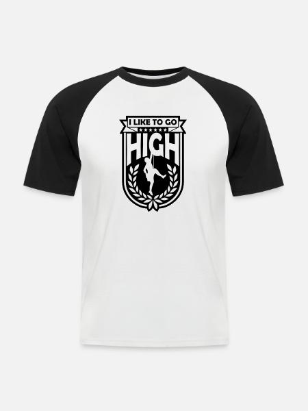 like to get high - Men's Baseball T-Shirt - white/black