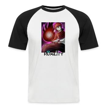 HUMILITY - CRAZY GUYS - T-shirt baseball manches courtes Homme - blanc/noir - Devant - Nik (191cm)