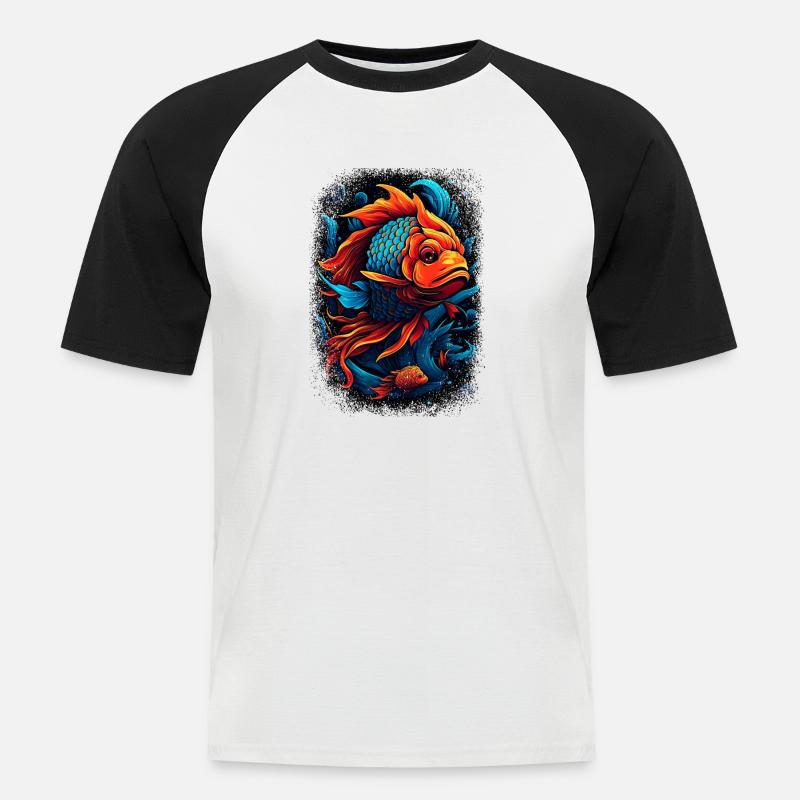 frequent readers comics statement animal - Männer Baseball-T-Shirt - Weiß/Schwarz
