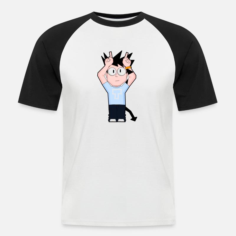 FRITZ - Devil - Men's Baseball T-Shirt - white/black