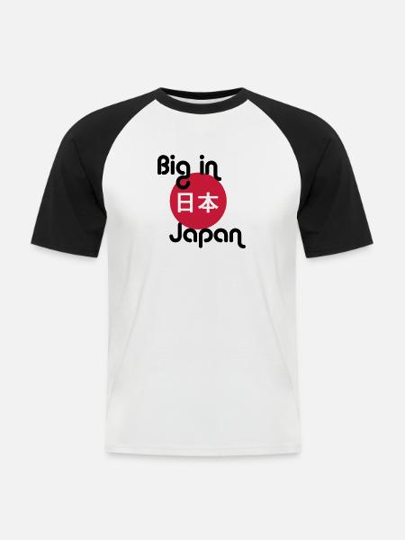 big in japan - Männer Baseball-T-Shirt - Weiß/Schwarz