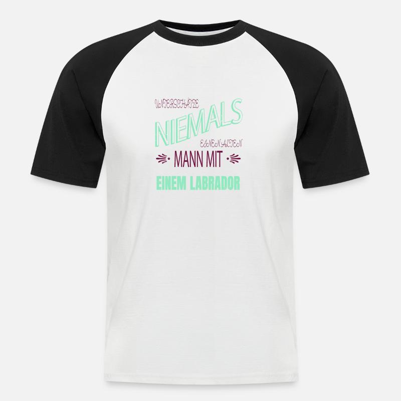 bester boxer spruch geschenk - Männer Baseball-T-Shirt - Weiß/Schwarz